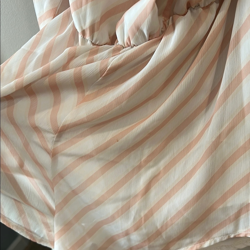Striped Off-Shoulder Romper - Picture 3 of 3